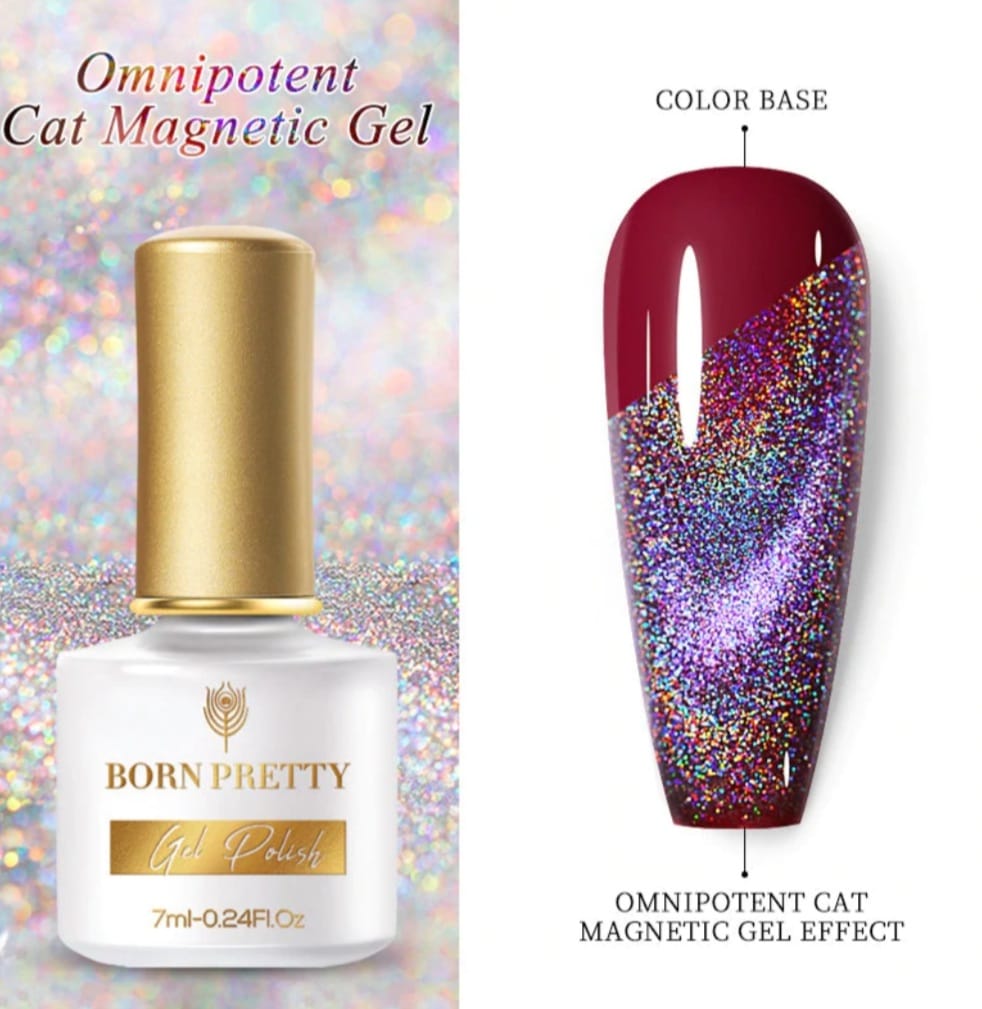 Born Pretty Rainbow Holographic Cat Magnetic Gel 7ml