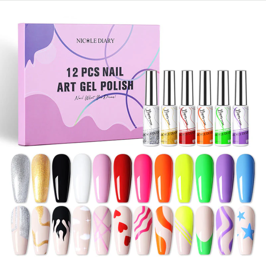 NICOLE DIARY  Liner Set 12 Colors
