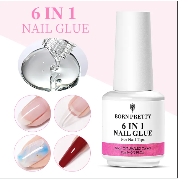 6 in 1 Nail Glue Gel Polish  15ML